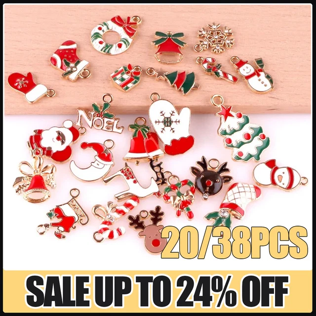 Christmas Enamel Charms Pendants Xmas Jewellery Making Earrings Bracelets Mix