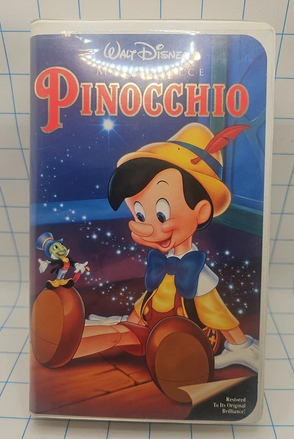 Pinocchio Menu VTG PINOCCHIO (VHS, 1993) masterpiece Edition #239 READ £9.91 - PicClick UK
