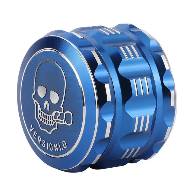 Molinos de especias, máquina amoladora con patrón de cráneo para especias (azul)