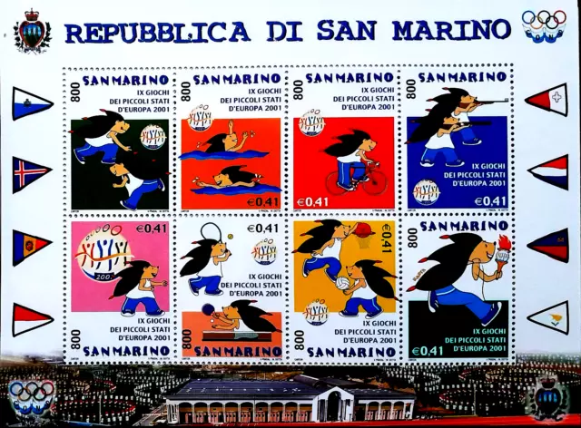 San Marino - Kleinbogen,  Mich.-Nr.  1958 - 65,  postfrisch,