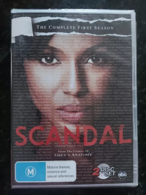Scandal : Season 1 (2 DVD Set) Region 4, Brand New & Sealed, FREE Next Day Post