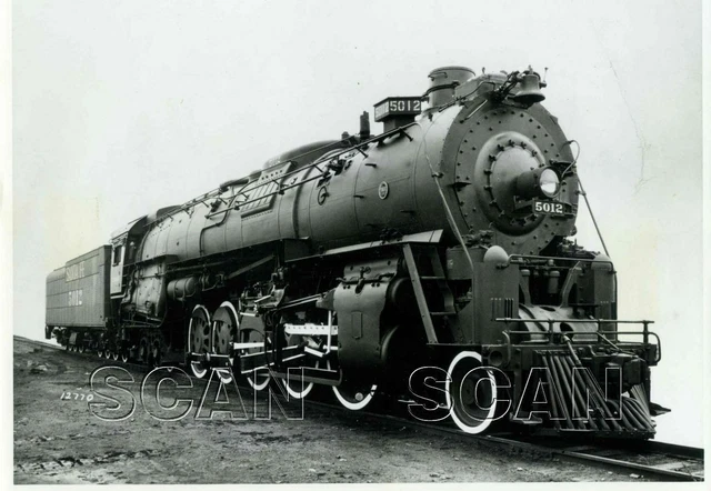 9GG880 AT&SF PHOTO 1940s/1950s SANTA FE RAILROAD 2-10-4 LOCO #5012