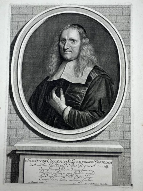 Coccejus, Johannes eigentlich Johannes Coch, Kupferstich Hendrik Focken um 1680