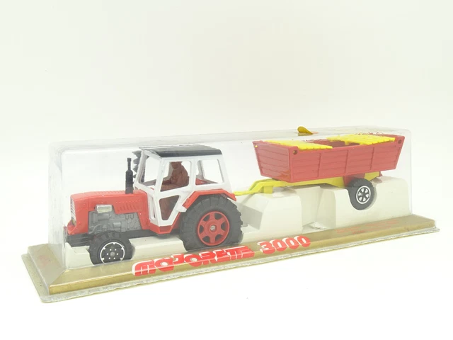 Jouet Majorette Super Transport Tracteur + Remorque De Paille, Série 3040/70, En Boîte, Occasion