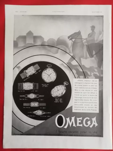 Publicité presse 1930 Horlogerie Montre OMEGA ill  KRAMER dos Cie Nle Radiateurs