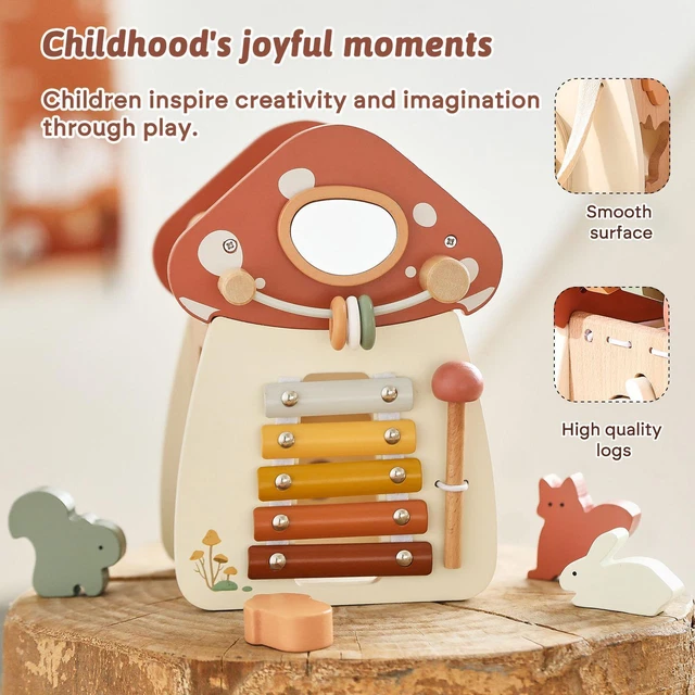 Cube D’activités Joollurm 8-en-1 Montessori Pour Bébé 1-3 Ans – Voyage, éducatif, Sûr, ABS Non Toxique