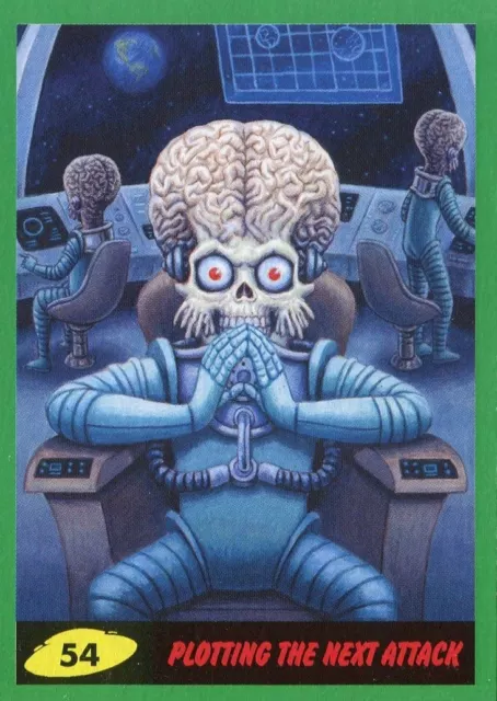 Mars Attacks The Revenge Green Base Card #54 Plotting the Next Attack