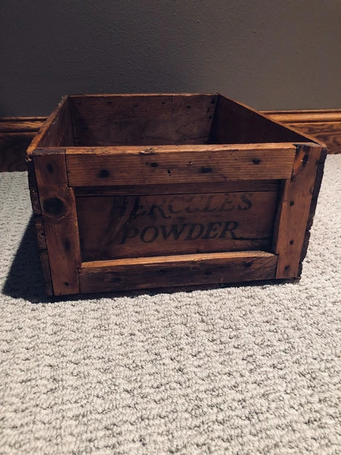 Vintage Hercules Powder High Explosives Dangerous wooden crate