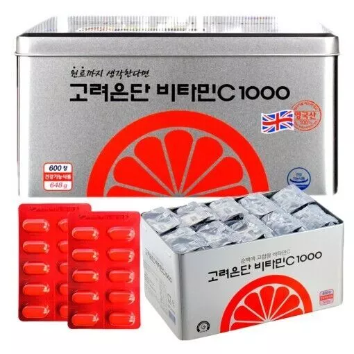 Coréen Eundan vitamine C 1000 mg 600 comprimés supplément santé vitamine...