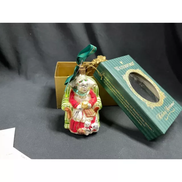 Waterford Holiday Heirloom Ornament Mrs Clause 118425 Hand blown Glass Christmas