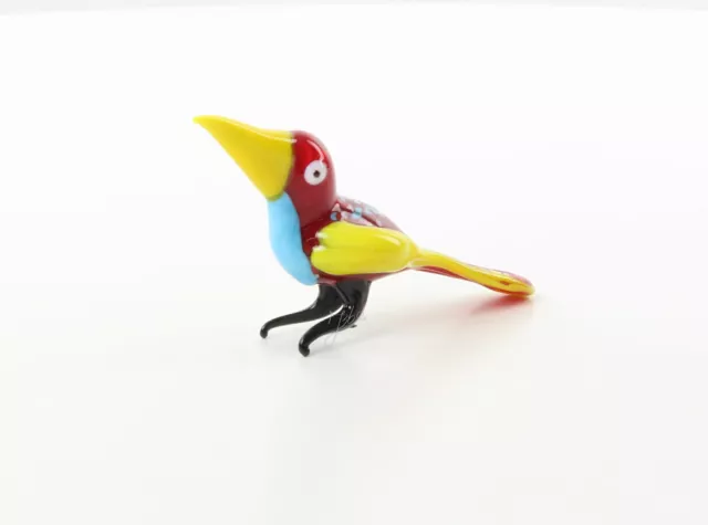 9973561-x Vidrio Figura Colorido Pájaro Tucán Colección Alta Resolución H6cm