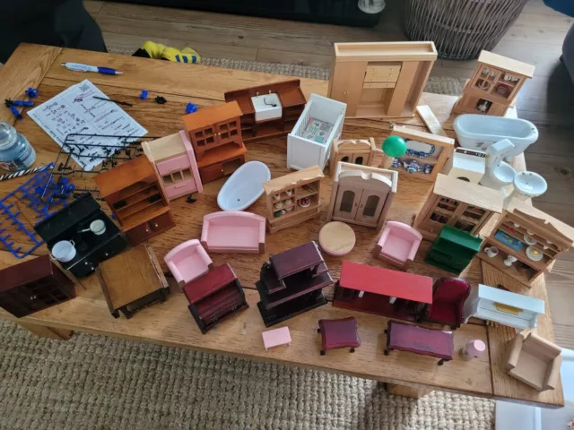 Large Job Lot Vintage Dolls House Furniture