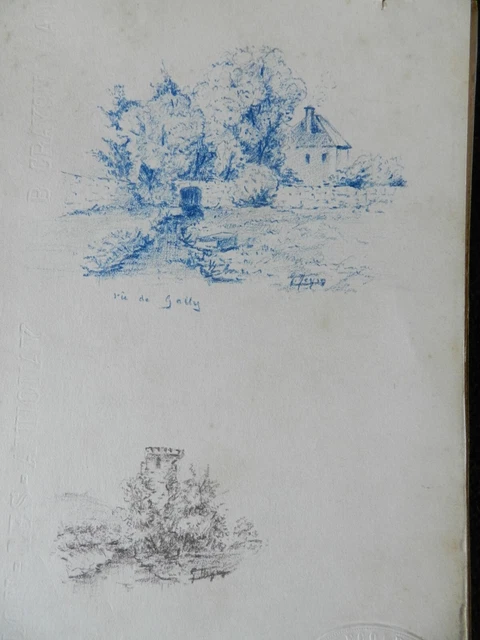 Dessin Original Signé De Charles De Gaulle Par Moisan - Caricature Vintage Saint-Cyr
