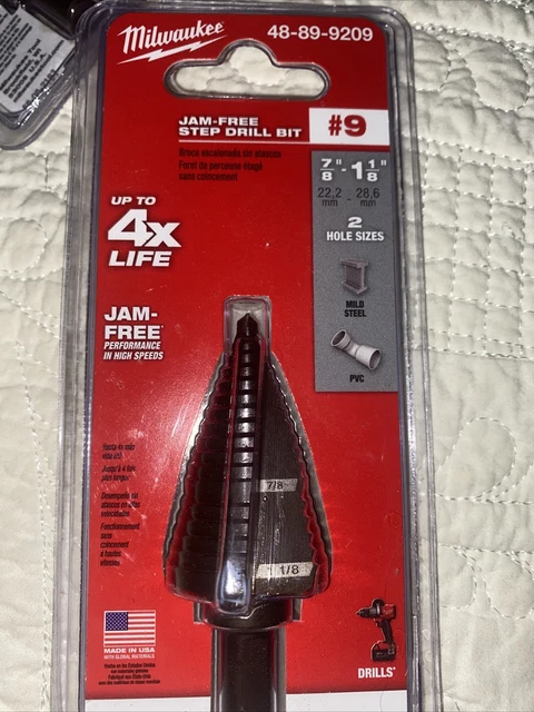Milwaukee 48-89-9209 Jam Black Oxide Step Drill Bit