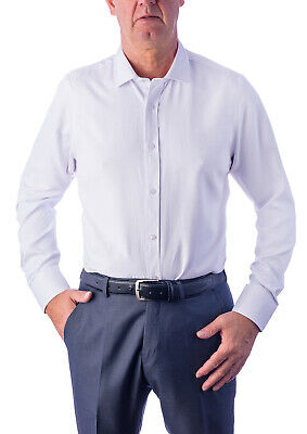 1stAmerican Camicia Elegante da Uomo in Collo Classico Regular Fit 100% Cotone Manica Lunga Camicia Classica No Stiro Colore Rosa 