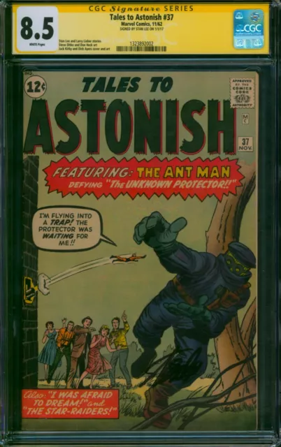 TALES to ASTONISH #37 ⭐ SIGNED STAN LEE - CGC 8.5 TOP GRADE ⭐ Ant-Man Atlas 1962