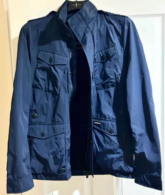 Superdry Coat Mens Size large City Edition Field Jacket NAVY BLUE New With Tags