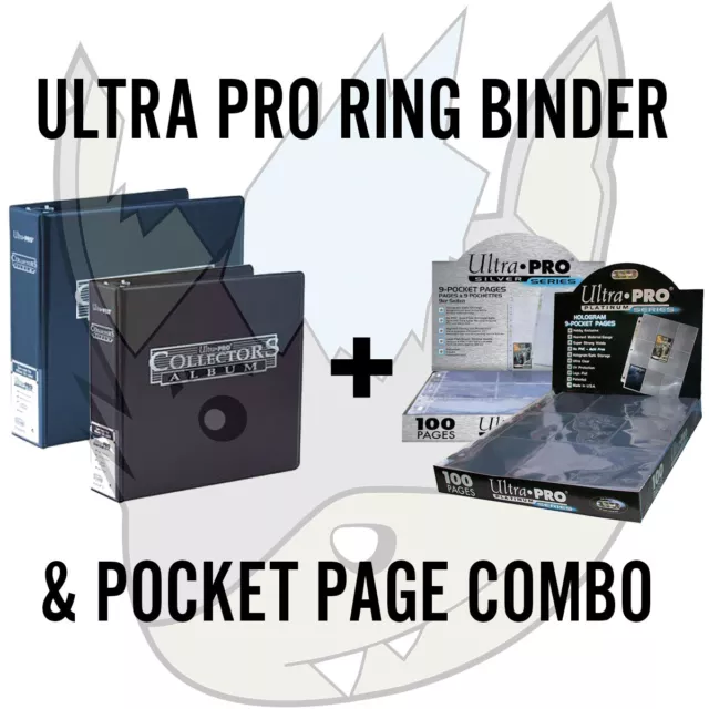 Ultra Pro D-Ring Folder 3" Binder & 9 Pocket Trading Card Pages Combo!