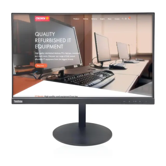 LENOVO T23D-10 23" WLED FHD (1200p) Monitor w/ Stand - GRADE A