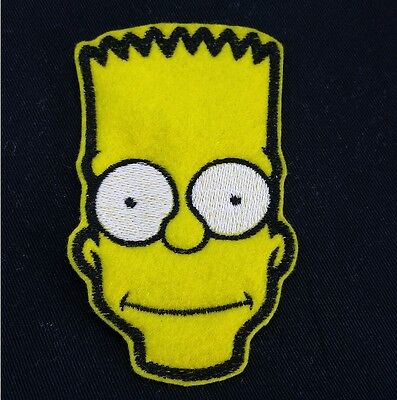 Bart Simpson Novelty Embroidered iron-on/Sew-on Cloth Patch Applique Crafting 