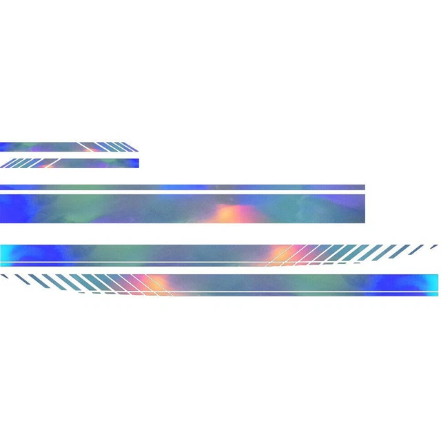 Laser Reflective Car Stickers Door Rearview Mirror Stripe Graphics Car Decals