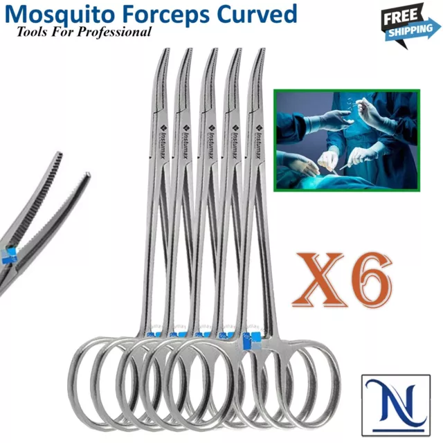 Hemostat Mosquito Forceps 5.5" Curved Stainless Steel Surgical Medical