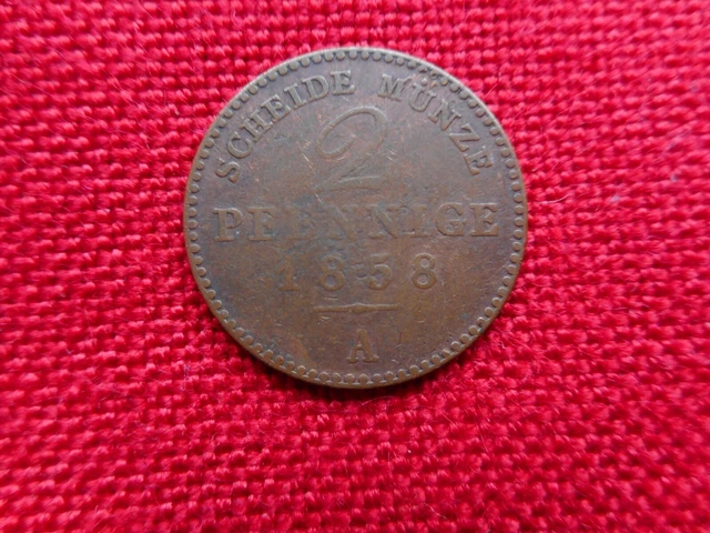 Sachsen Weimar-Eisenach 2 Pfennige 1858 A      (28)