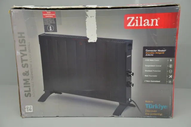 Zilan ZLN6241 Konvektor mit Thermostat Heizgerät 2500W Schwarz NEU mit Rechnung