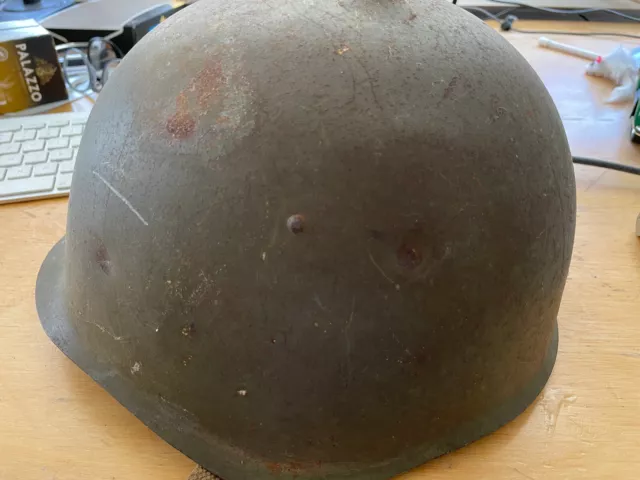 Original sowj. russ. Stahlhelm SSH 39 2. Weltkrieg mit Einschuss Bj. 1940 9