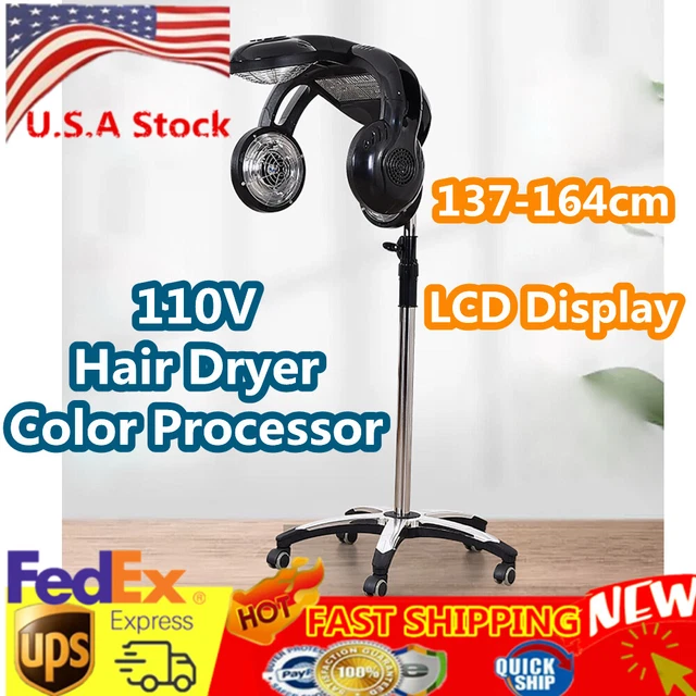 Salon Styling Machine Hair Dryer Color Processor with Wheels Temperature Control