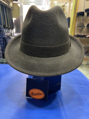 CAPPELLO BORSALINO UOMO- Nuovo Marrone Misura 54 New Hat Alta Qualità EUR  99,00 - PicClick IT