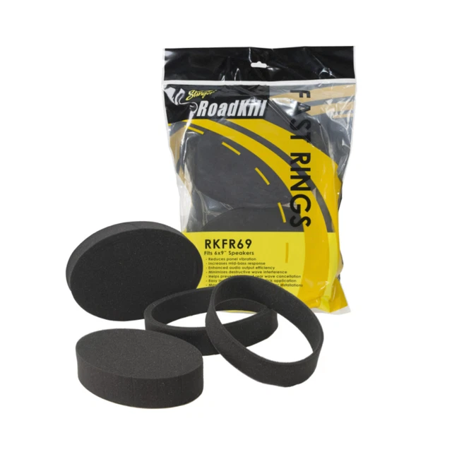 Stinger Roadkill Universal Fast Foam Rings Kit for 6" x 9" Speakers Pair RKFR69