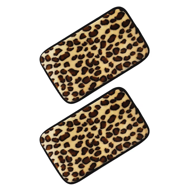 2 pz tappetino valigia leopardato copri braccioli auto antiscivolo corrimano