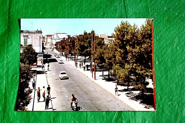 CARTOLINA  GINOSA  via Vittorio Emanuele  anni ' 70