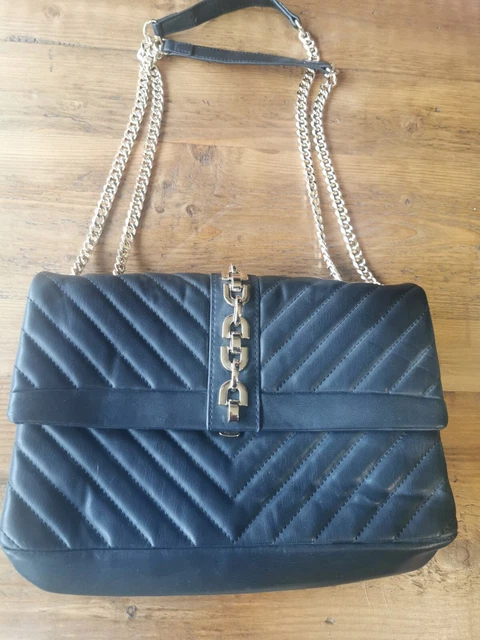 TOPSHOP BLACK AND gold handbag PicClick UK