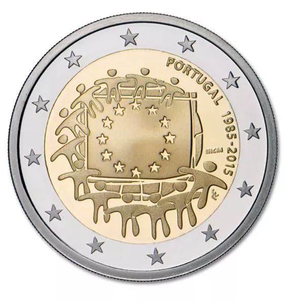 2 Euro Gedenkmünze Portugal 2015 PP Proof BE EU Flagge Flag in Blister CoinCard