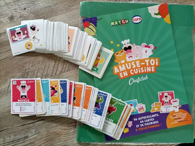 Lot de 4 cartes "Cuisinons en famille" Carrefour au