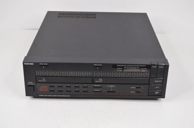 RARE Vintage Toshiba XR-V22 Dual CD Player Double Tray Drawer FOR PARTS/REPAIR