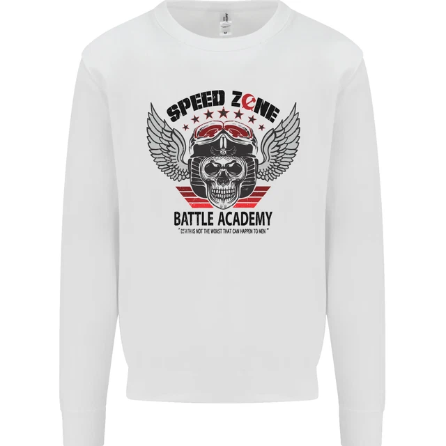 Speed Zone Motorcycle Motorbike Biker Kids Sweatshirt Jumper