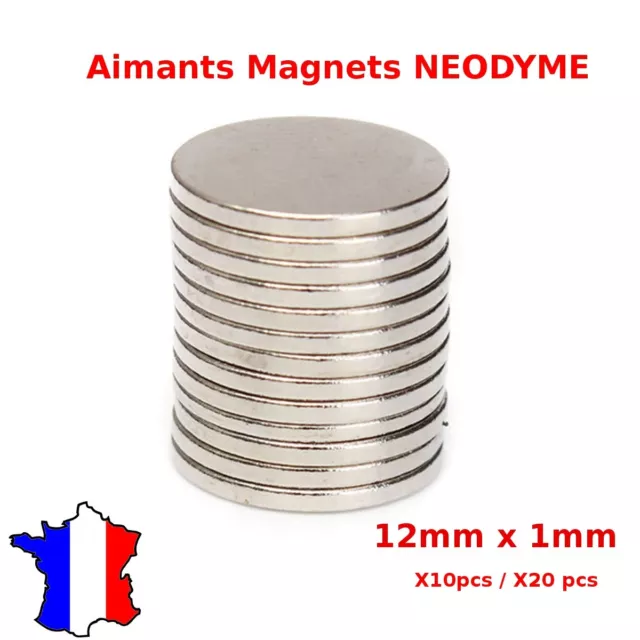 Lot Aimant Neodyme Neodium Disque Rond Fort Puissant Super Magnet N50 12mm X 1mm