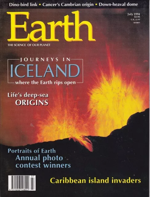 Earth Magazine - Juli 1994, Reisen in Island, Ursprünge des Lebens, Band 3 Nr. 4