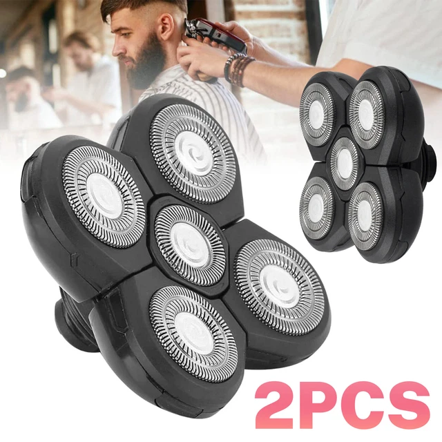 2pc 5 Blades Floating Shaving Bald Replacement Shaver Head For Electric Razor OT