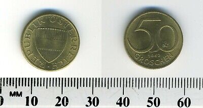 Austria 1962 - 50 Groschen Aluminum-Bronze Coin - Austrian shield