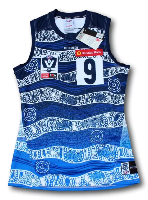 Geelong Cats VFL Jack Steven Player Issue Indigenous Football Guernsey Size M 2