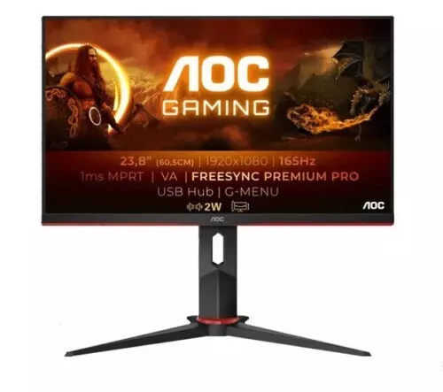 AOC 24G2SU 24" Full HD Gaming Monitor 165Hz VA 1 ms AMD FreeSync Premium