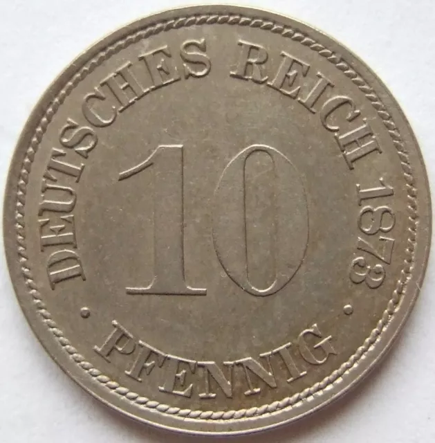 Moneta Reich Tedesco Impero Tedesco 10 Pfennig 1873 A IN Brillant uncirculated