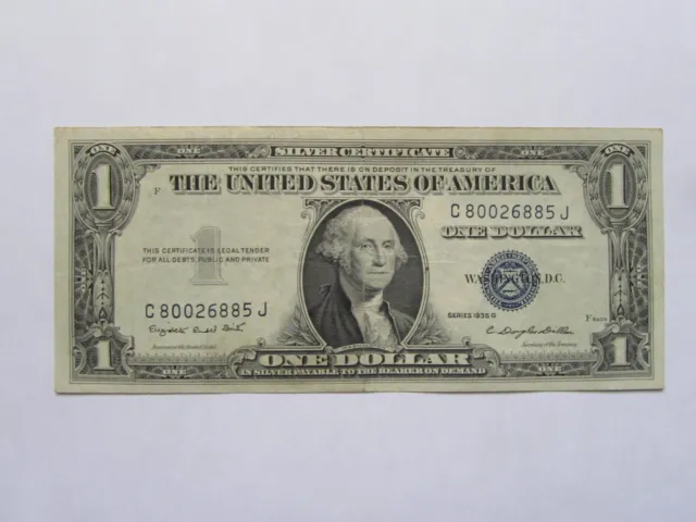 1935-G $1 Dollar Blue Seal Silver Certificate 