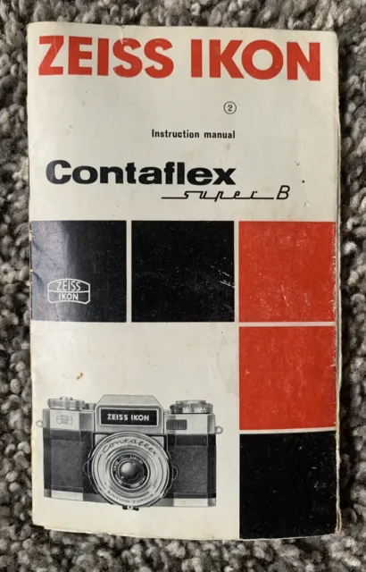 Manual de instrucciones/folleto guía vintage Zeiss Ikon Contaflex Super B