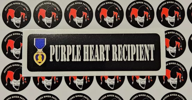 Purple Heart Recipient Veteran Motorcycle Helmet Sticker Helmet Decal