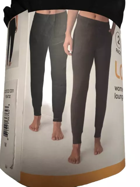 LOLE WOMENS LOUNGE Pant - 2 Pack - Dark Grey & Black Small $13.67 - PicClick